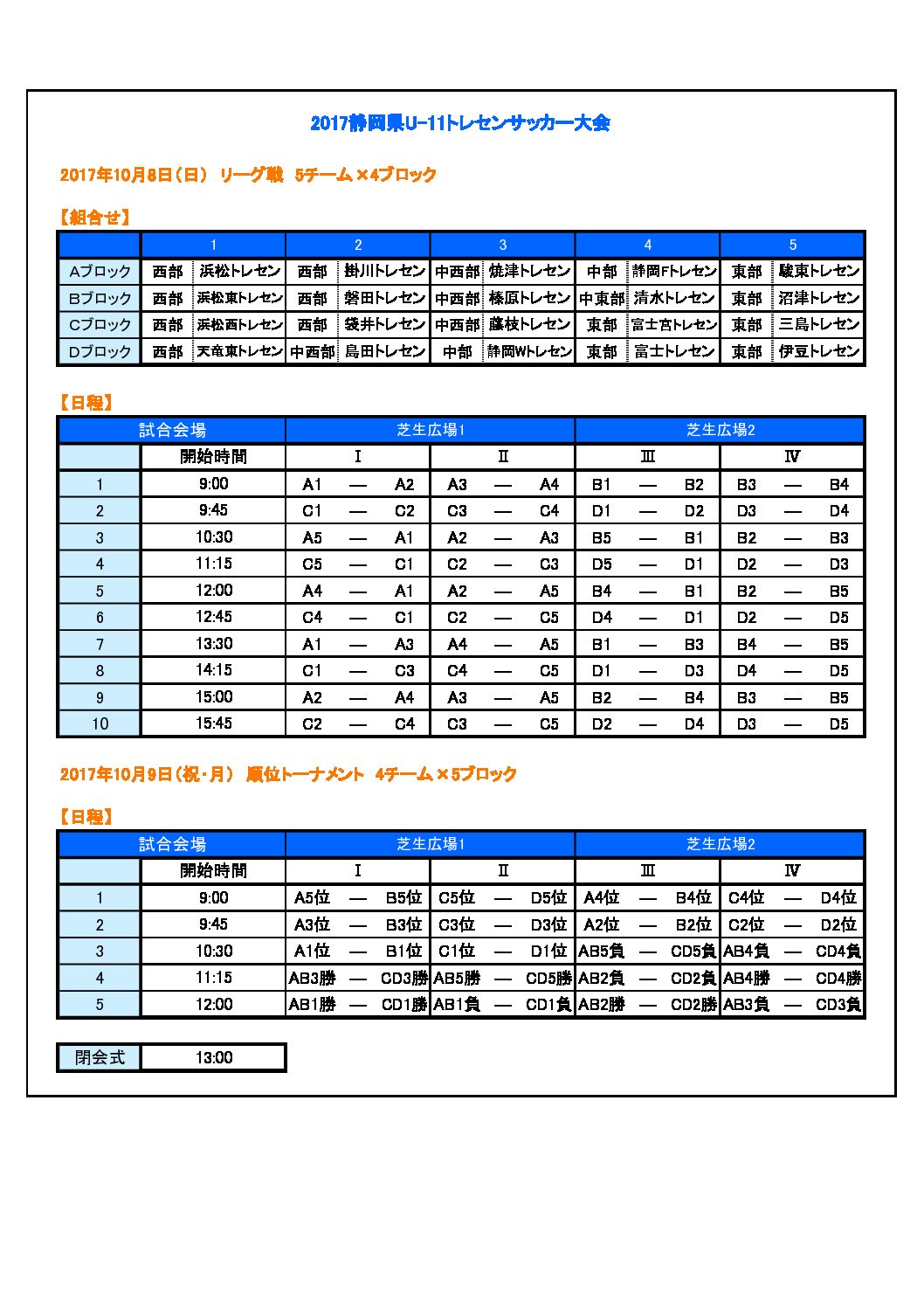 17静岡県u 11トレセンサッカー大会 一般財団法人 静岡県サッカー協会 17静岡県u 11トレセンサッカー大会 一般財団法人 静岡県サッカー協会